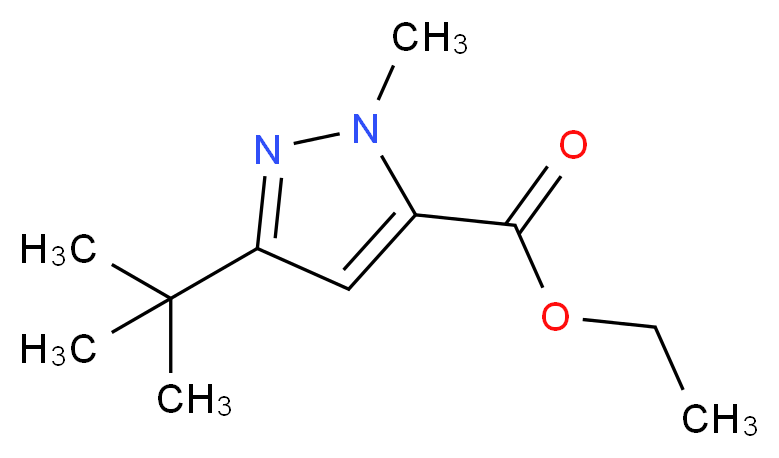 ethyl 3-(tert-butyl)-1-methyl-1H-pyrazole-5-carboxylate_分子结构_CAS_133261-10-6)