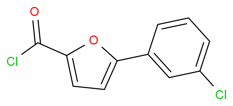 5-(3-氯苯基)呋喃-2-甲酰氯_分子结构_CAS_92973-26-7)