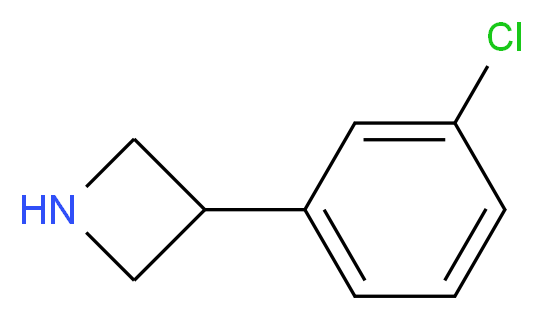 3-(3-chlorophenyl)azetidine_分子结构_CAS_1203798-86-0