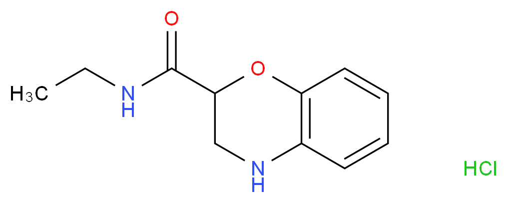 N-ethyl-3,4-dihydro-2H-1,4-benzoxazine-2-carboxamide hydrochloride_分子结构_CAS_91180-98-2