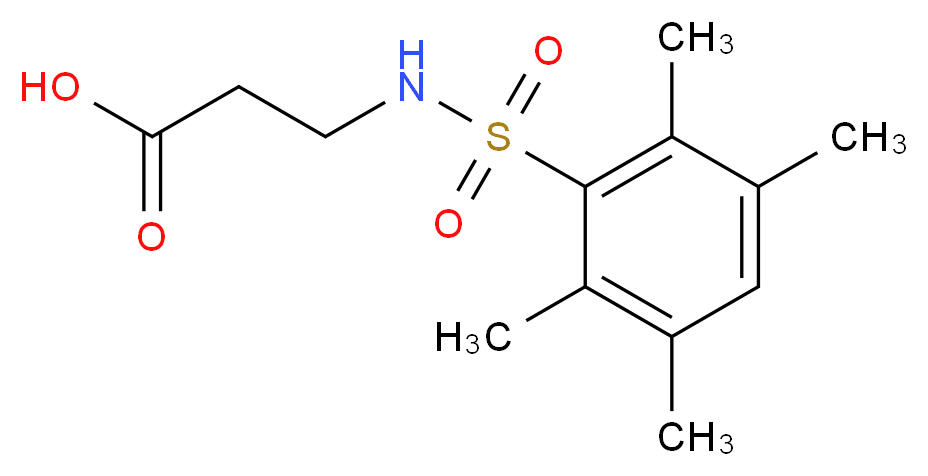 3-{[(2,3,5,6-tetramethylphenyl)sulfonyl]amino}propanoic acid_分子结构_CAS_)