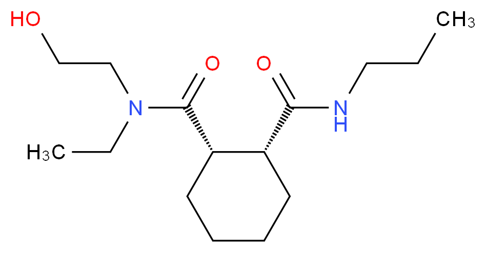 (1S*,2R*)-N-ethyl-N-(2-hydroxyethyl)-N'-propylcyclohexane-1,2-dicarboxamide_分子结构_CAS_)