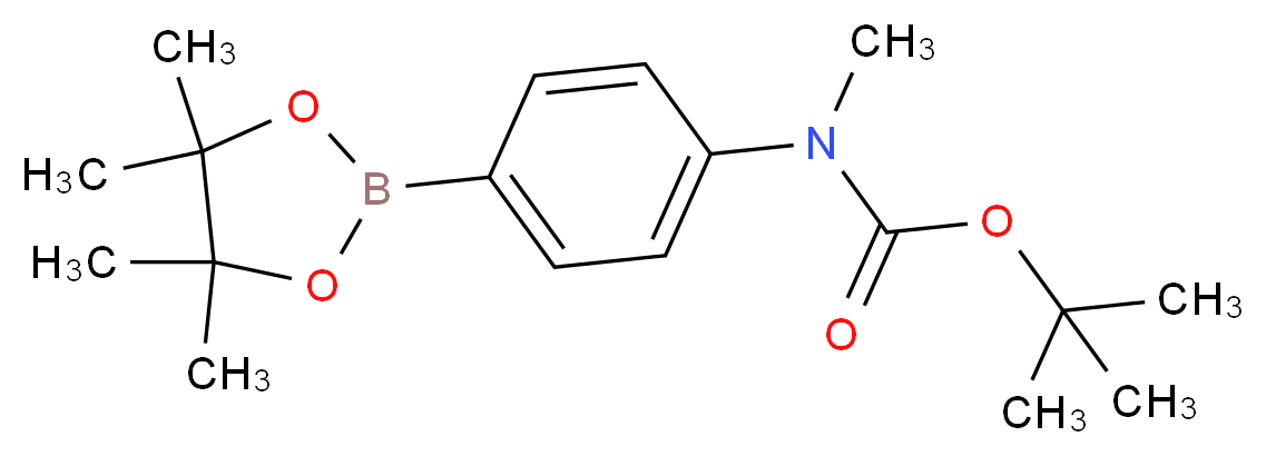 tert-butyl N-methyl-N-[4-(tetramethyl-1,3,2-dioxaborolan-2-yl)phenyl]carbamate_分子结构_CAS_916587-44-5