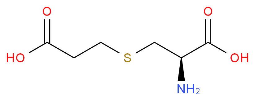 (2R)-2-amino-3-[(2-carboxyethyl)sulfanyl]propanoic acid_分子结构_CAS_4033-46-9