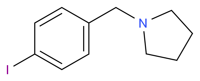 1-[(4-iodophenyl)methyl]pyrrolidine_分子结构_CAS_858676-60-5