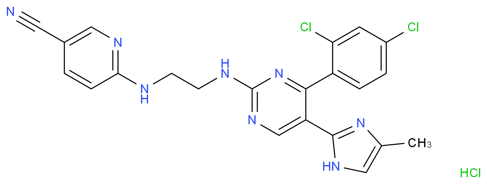 CHIR-99021 (CT99021) HCl_分子结构_CAS_252917-06-9(freebase))