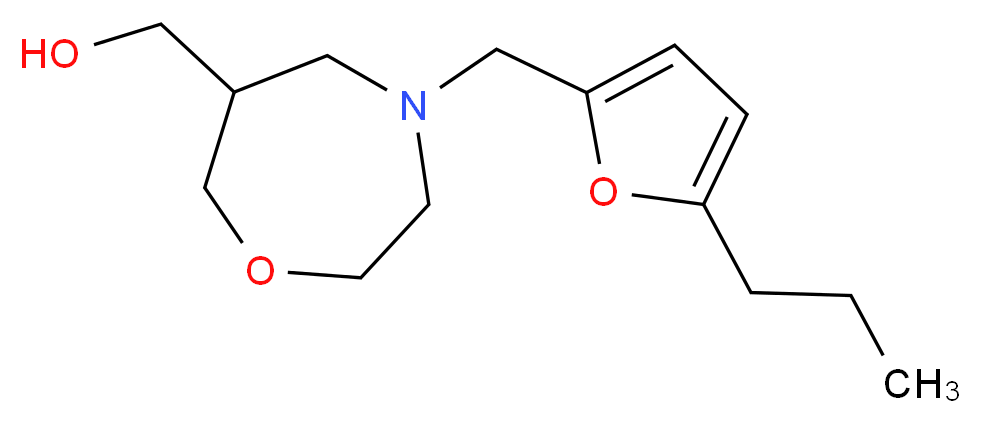 {4-[(5-propyl-2-furyl)methyl]-1,4-oxazepan-6-yl}methanol_分子结构_CAS_)