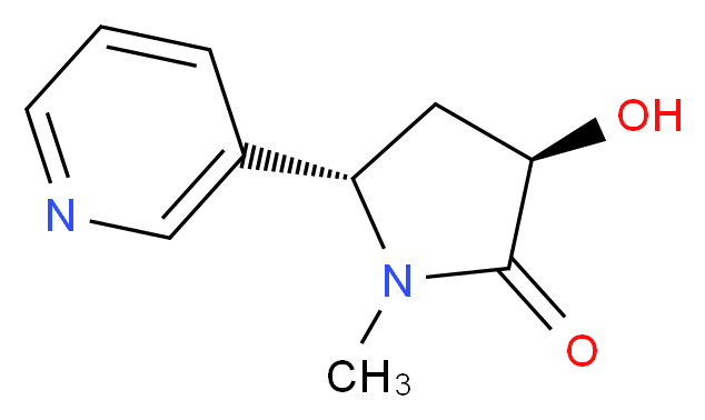 (3R,5S)-3-hydroxy-1-methyl-5-(pyridin-3-yl)pyrrolidin-2-one_分子结构_CAS_34834-67-8