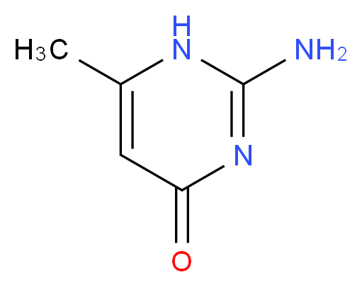 2-amino-6-methyl-1,4-dihydropyrimidin-4-one_分子结构_CAS_3977-29-5