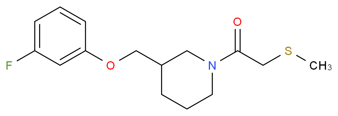 3-[(3-fluorophenoxy)methyl]-1-[(methylthio)acetyl]piperidine_分子结构_CAS_)