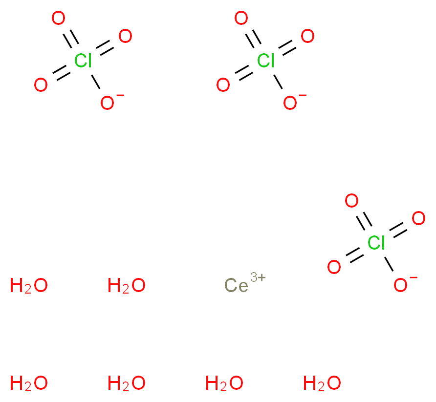 高氯酸铈(III)盐六水合物, 试剂级_分子结构_CAS_14017-47-1)