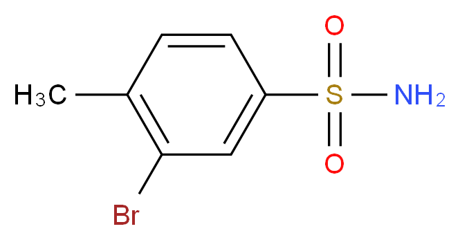 3-bromo-4-methylbenzene-1-sulfonamide_分子结构_CAS_210824-69-4