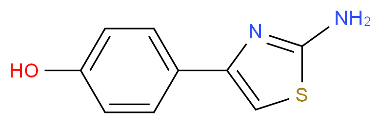 4-(2-amino-1,3-thiazol-4-yl)phenol_分子结构_CAS_57634-55-6