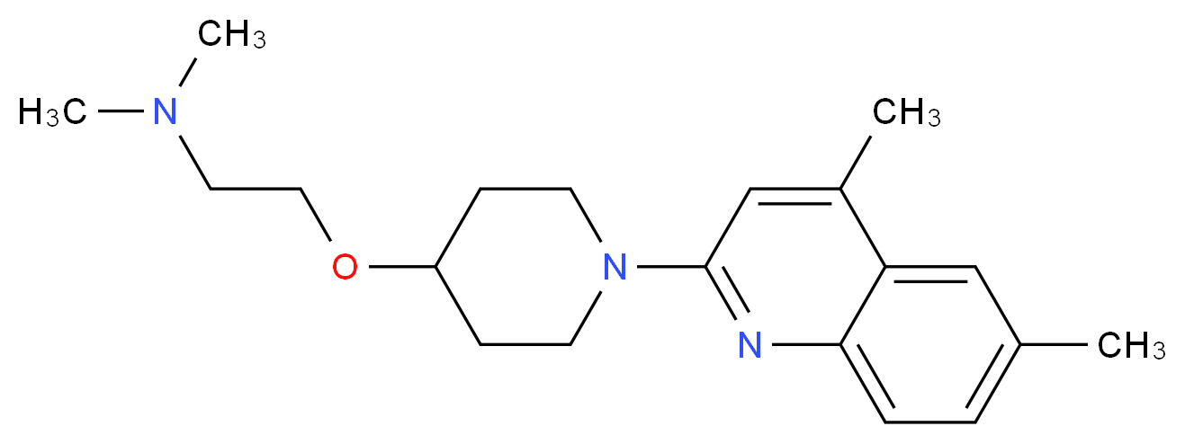 (2-{[1-(4,6-dimethylquinolin-2-yl)piperidin-4-yl]oxy}ethyl)dimethylamine_分子结构_CAS_)