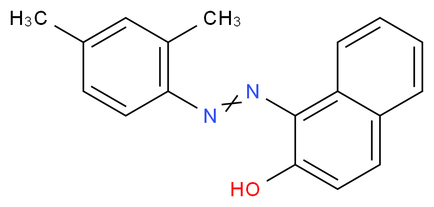 1-[2-(2,4-dimethylphenyl)diazen-1-yl]naphthalen-2-ol_分子结构_CAS_3118-97-6