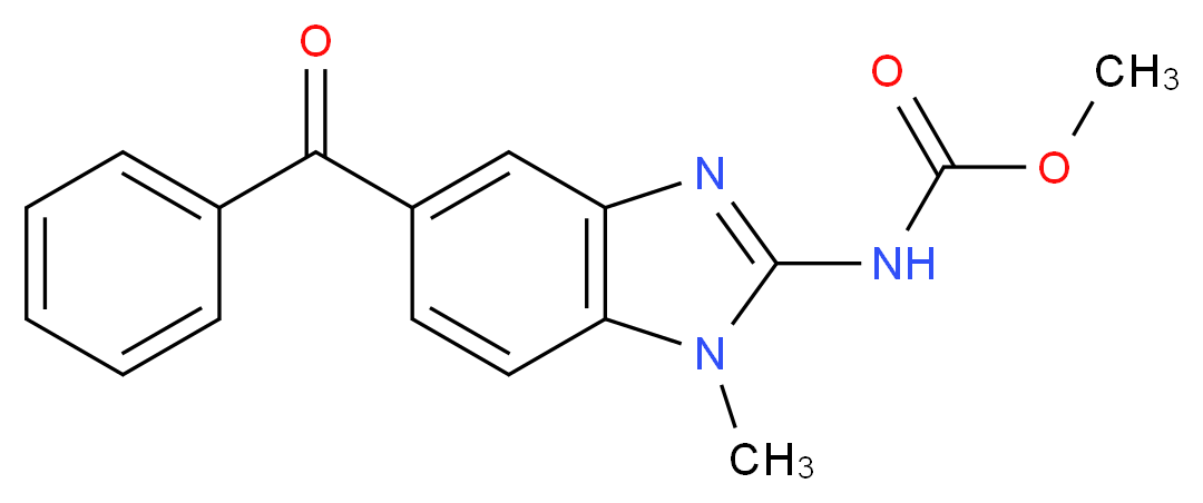 methyl N-(5-benzoyl-1-methyl-1H-1,3-benzodiazol-2-yl)carbamate_分子结构_CAS_132119-11-0