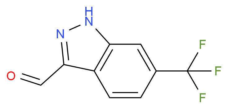 6-TRIFLUOROMETHYL-1H-INDAZOLE-3-CARBALDEHYDE_分子结构_CAS_885271-90-9)