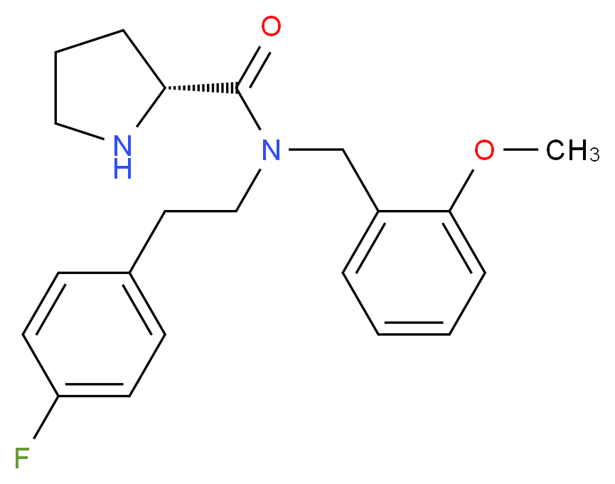 N-[2-(4-fluorophenyl)ethyl]-N-(2-methoxybenzyl)-D-prolinamide_分子结构_CAS_)