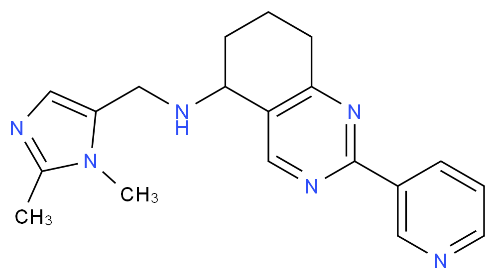 N-[(1,2-dimethyl-1H-imidazol-5-yl)methyl]-2-(3-pyridinyl)-5,6,7,8-tetrahydro-5-quinazolinamine_分子结构_CAS_)