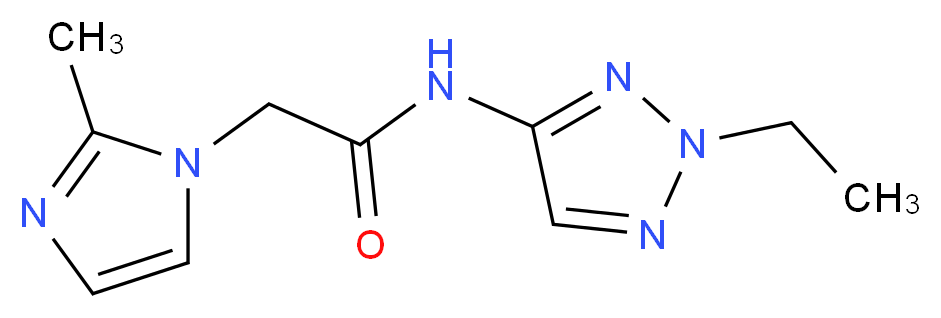 N-(2-ethyl-2H-1,2,3-triazol-4-yl)-2-(2-methyl-1H-imidazol-1-yl)acetamide_分子结构_CAS_)