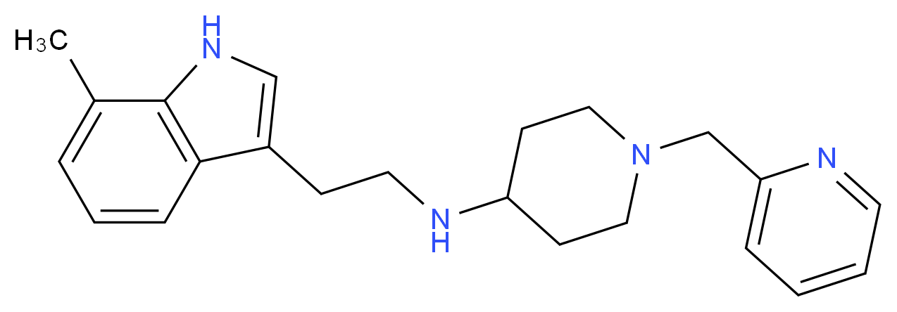 N-[2-(7-methyl-1H-indol-3-yl)ethyl]-1-(pyridin-2-ylmethyl)piperidin-4-amine_分子结构_CAS_)