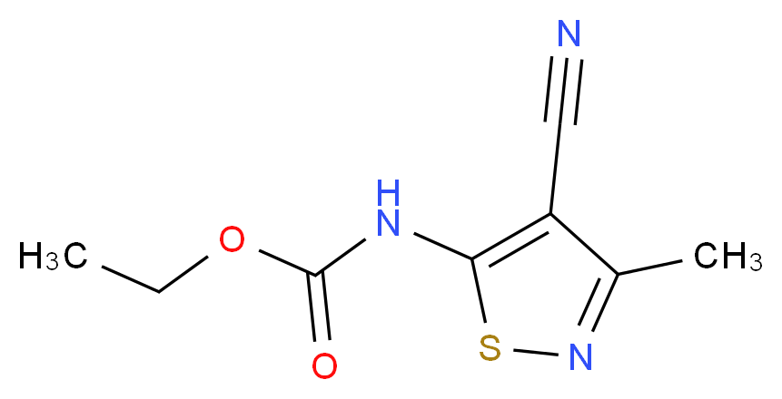 Ethyl 4-cyano-3-methylisothiazol-5-ylcarbamate_分子结构_CAS_)