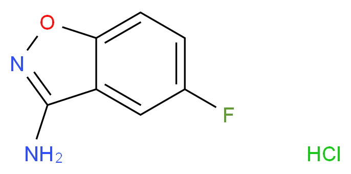 5-Fluorobenzo[d]isoxazol-3-amine hydrochloride_分子结构_CAS_916571-99-8)