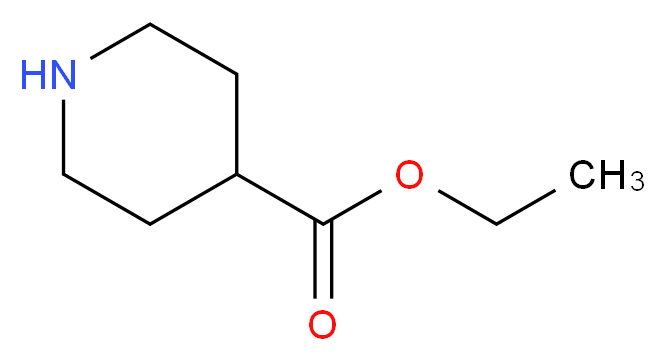 哌啶-4-羧酸乙酯_分子结构_CAS_1126-09-6)