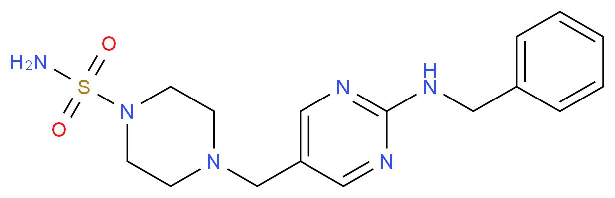 4-{[2-(benzylamino)pyrimidin-5-yl]methyl}piperazine-1-sulfonamide_分子结构_CAS_)