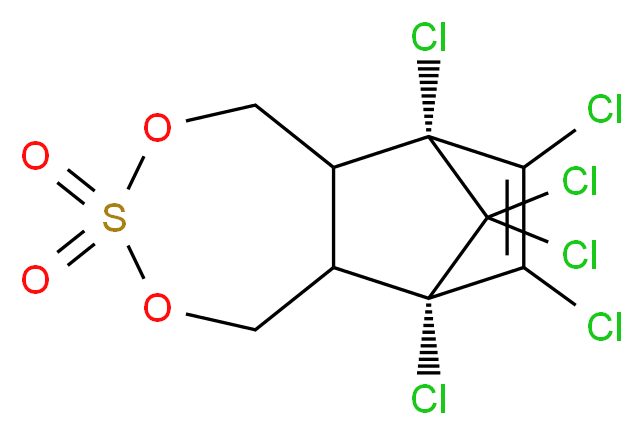 (1R,9S)-1,9,10,11,12,12-hexachloro-4,6-dioxa-5λ<sup>6</sup>-thiatricyclo[7.2.1.0<sup>2</sup>,<sup>8</sup>]dodec-10-ene-5,5-dione_分子结构_CAS_1031-07-8