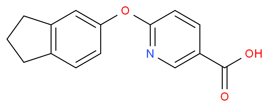 6-(2,3-Dihydro-1H-inden-5-yloxy)nicotinic acid_分子结构_CAS_)