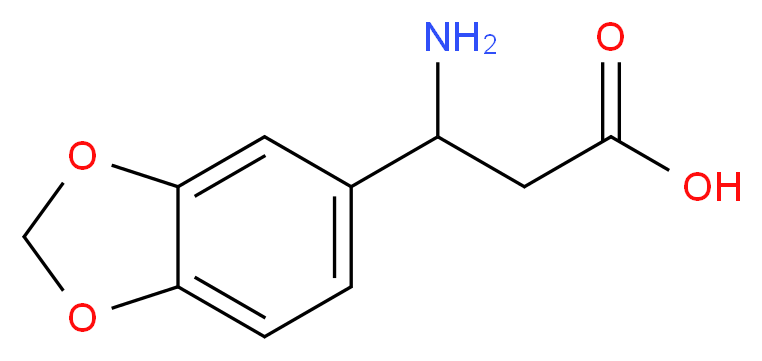 3-AMINO-3-BENZO[1,3]DIOXOL-5-YL-PROPIONIC ACID_分子结构_CAS_129042-60-0)