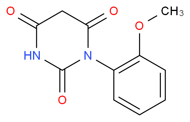 1-(2-methoxyphenyl)-1,3-diazinane-2,4,6-trione_分子结构_CAS_16348-07-5