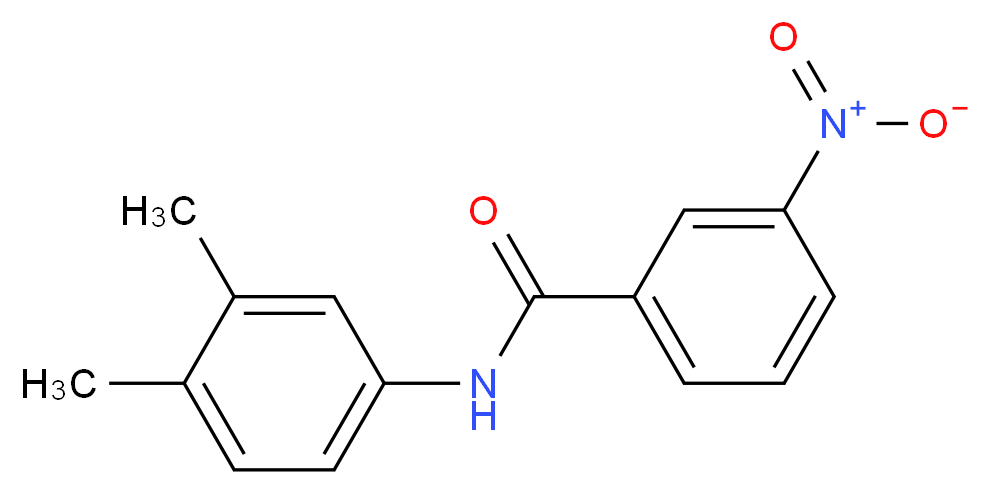 N-(3,4-Dimethylphenyl)-3-nitrobenzamide_分子结构_CAS_102631-07-2)