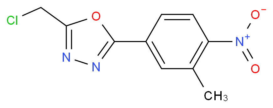 2-(chloromethyl)-5-(3-methyl-4-nitrophenyl)-1,3,4-oxadiazole_分子结构_CAS_)