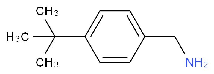 4-tert-Butylbenzylamine_分子结构_CAS_39895-55-1)