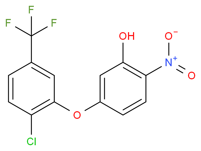5-[2-Chloro-5-(trifluoromethyl)phenoxy]-2-nitrophenol_分子结构_CAS_)