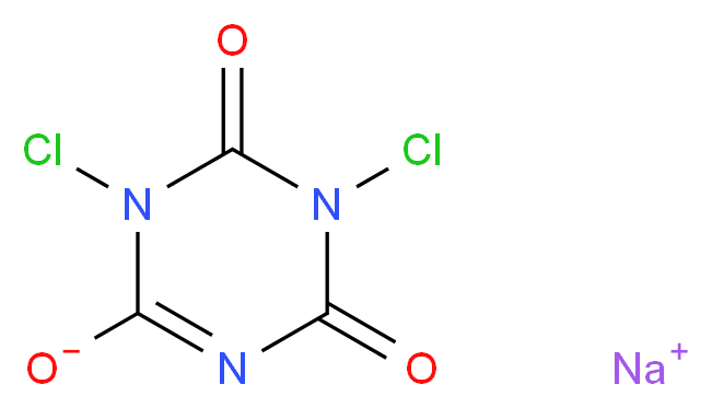 sodium 1,5-dichloro-4,6-dioxo-1,4,5,6-tetrahydro-1,3,5-triazin-2-olate_分子结构_CAS_)