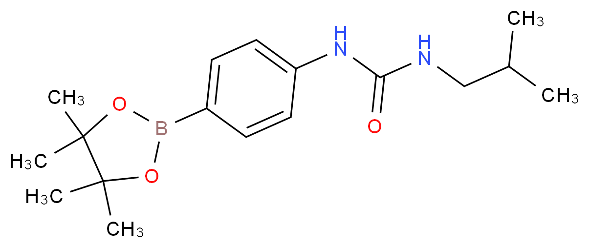 4-[(Isobutylcarbamoyl)amino]benzeneboronic acid, pinacol ester 95%_分子结构_CAS_874291-03-9)