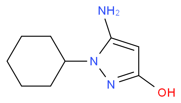 5-Amino-1-cyclohexyl-1H-pyrazol-3-ol_分子结构_CAS_436088-86-7)