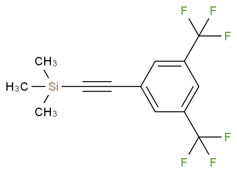 {2-[3,5-bis(trifluoromethyl)phenyl]ethynyl}trimethylsilane_分子结构_CAS_618092-28-7