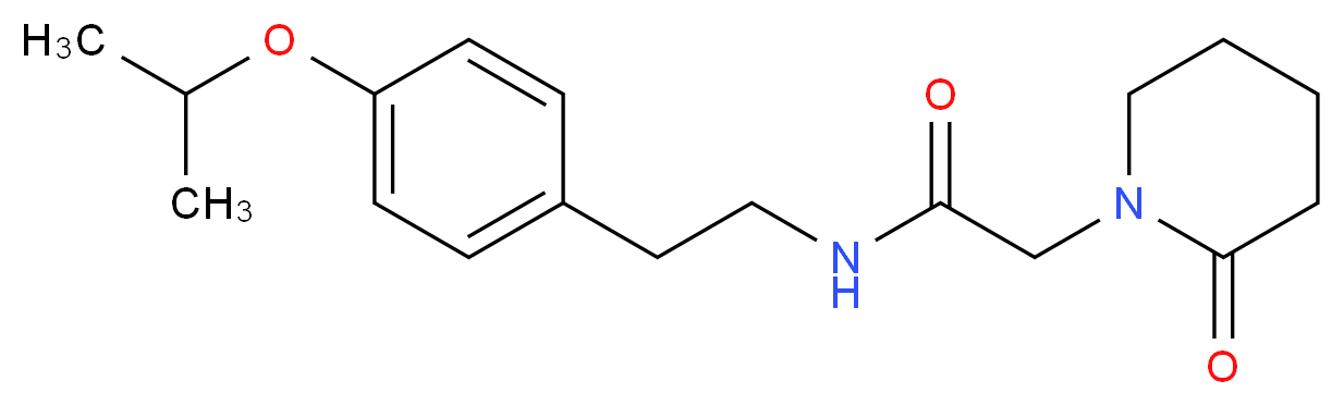 N-[2-(4-isopropoxyphenyl)ethyl]-2-(2-oxo-1-piperidinyl)acetamide_分子结构_CAS_)