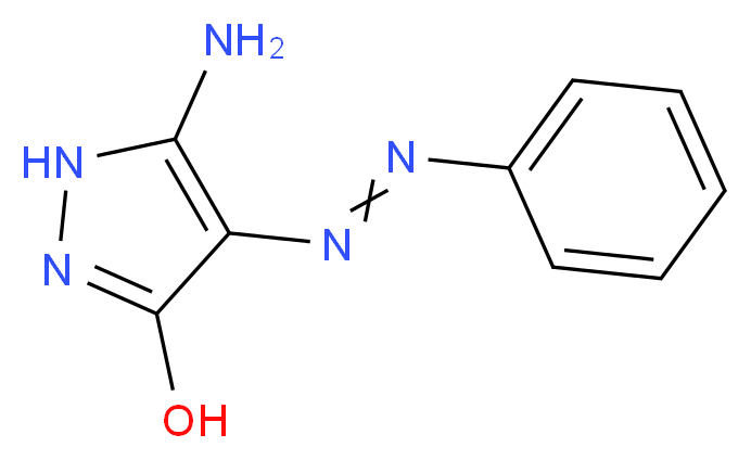 3-AMINO-5-HYDROXY-4-PHENYLAZOPYRAZOLE_分子结构_CAS_6627-93-6)
