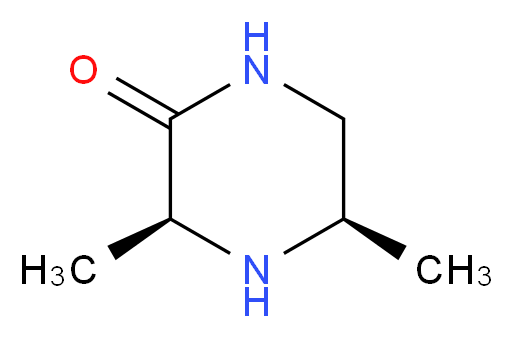 (3S,5R)-3,5-dimethylpiperazin-2-one_分子结构_CAS_1260619-50-8