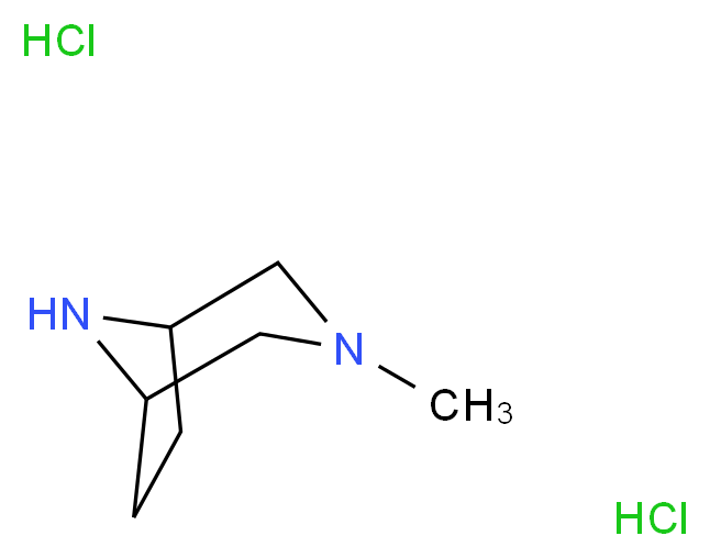 3-methyl-3,8-diazabicyclo[3.2.1]octane dihydrochloride_分子结构_CAS_52407-92-8