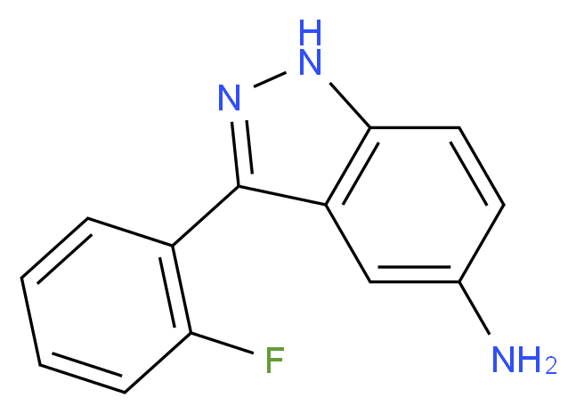 3-(2-fluorophenyl)-1H-indazol-5-amine_分子结构_CAS_1175859-35-4