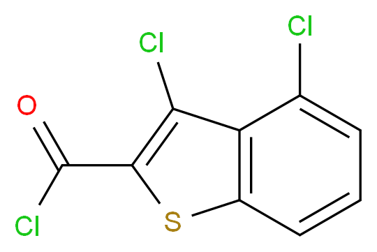 3,4-二氯苯并[b]噻吩-2-甲酰氯_分子结构_CAS_34576-86-8)