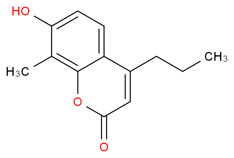 7-Hydroxy-8-methyl-4-propyl-2H-chromen-2-one_分子结构_CAS_)