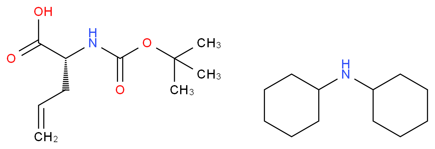 2-烯丙基-N-Boc-D-甘氨酸二环己胺盐_分子结构_CAS_170899-08-8)