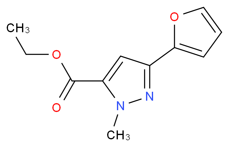 ethyl 3-(2-furyl)-1-methyl-1H-pyrazole-5-carboxylate_分子结构_CAS_104295-62-7)